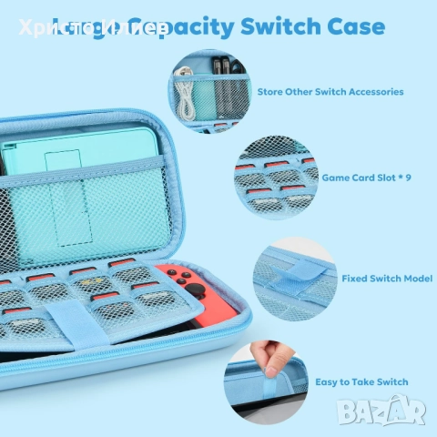 Защитен калъф за Nintendo Switch протектор за екран и много аксесоари Комплект, снимка 5 - Аксесоари - 50728392