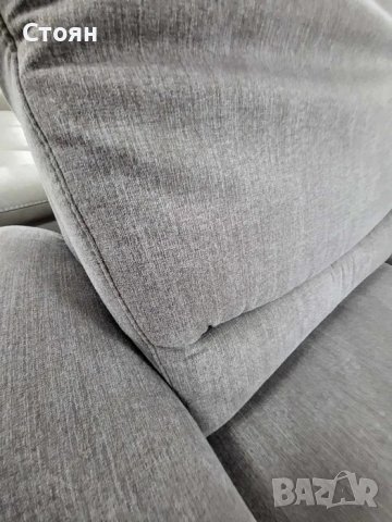 Сив ъглов диван от плат с функция сън и ракла "PP - LA20014", снимка 4 - Дивани и мека мебел - 39964994