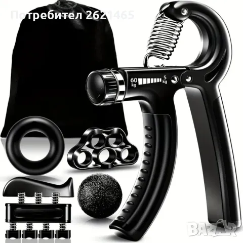 Фитнес комплект от 5 части за упражнение и трениране на предмишница, снимка 2 - Фитнес уреди - 47898768