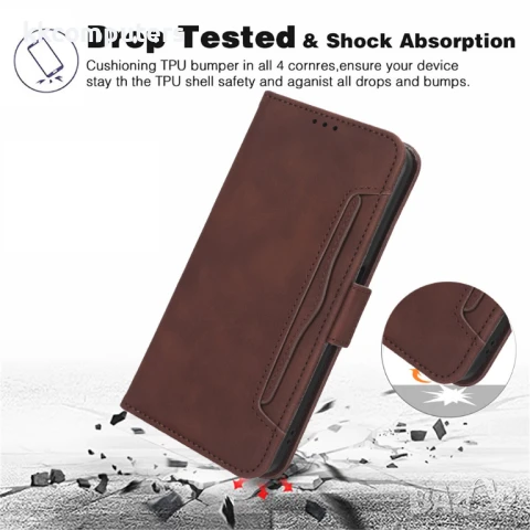 ZTE Blade A76 5G Magnetic Wallet Кожен Калъф и Протектор, снимка 6 - Калъфи, кейсове - 51200014