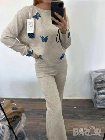 дамски екипи от фино плетиво с деним , снимка 4 - Спортни екипи - 51339884