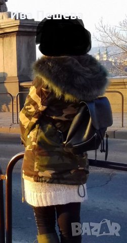 Зимна парка с пух , снимка 2 - Якета - 26640302