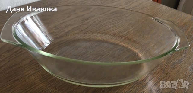 Стъклена елипса тенджера с дръжки, снимка 4 - Съдове за готвене - 28562405
