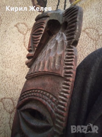 Маска дървена стара 27358, снимка 7 - Декорация за дома - 35024816