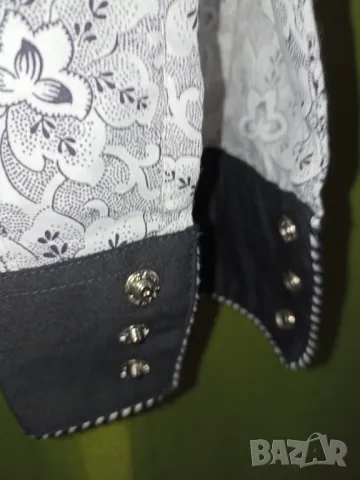 Нова дамска риза в черно и бяло L, снимка 5 - Ризи - 48334537
