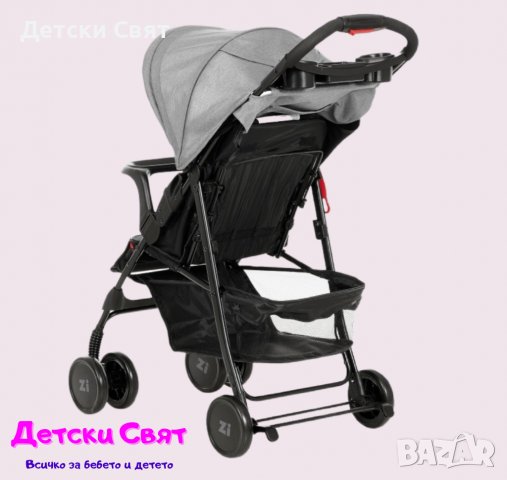 Лятна детска количка ZIZITO Adel, сива, снимка 5 - Детски колички - 37012844