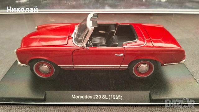 1965 Mercedes-Benz 230 SL (W113) 1:24 Leo Models Diecast Колекционерски модел количка, снимка 16 - Колекции - 53357461