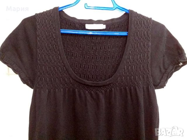 Only къса рокля фино плетиво свободен силует - черна, снимка 5 - Рокли - 26964283