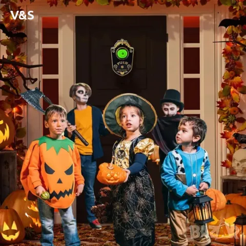  звънец хелуин за очна ябълка, страшен звънец за очна ябълка, анимиран звънец за очна ябълка с призр, снимка 4 - Други - 49247087