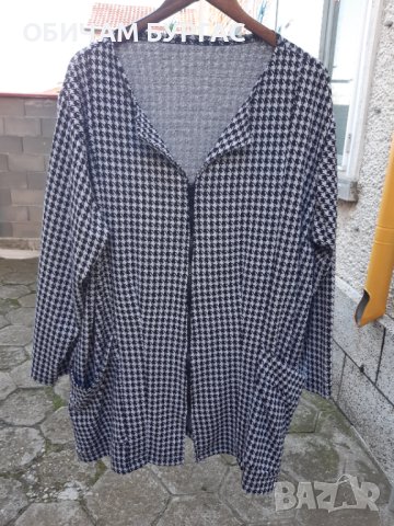 4xl ЕЛЕГАНТНА ВРЪХНА ДРЕХА С КЛАСИЧЕСКА КРОЙКА С ДЖОБОВЕ И ЦИП , снимка 2 - Жилетки - 42896465