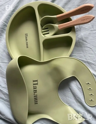 Персонализиран бебешки сет за хранене – с име по избор, снимка 2 - Други - 53606598