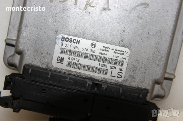 Моторен компютър Opel Astra G (1998-2009г.) 0281001670 / 0 281 001 670 / 90589736 / 90 589 736, снимка 2 - Части - 50958120