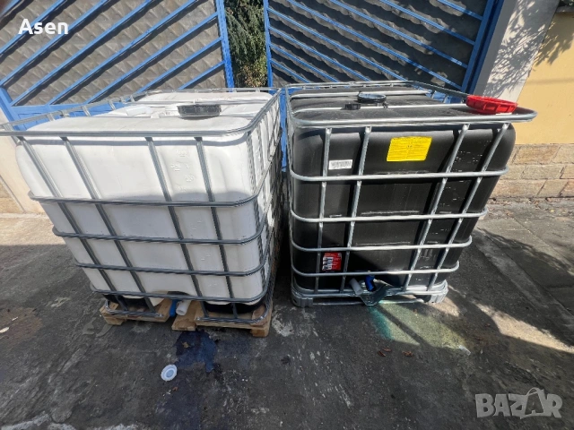 IBC бидон 1000л, IBC контейнер, бидон за вода, пластмасов бидон, бидон 1 кубик, резервоар за вода, б, снимка 10 - Други - 53157006