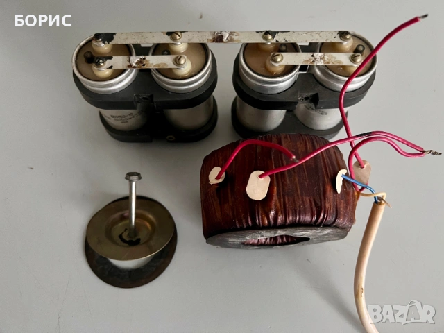 Тороидален трансформатор за усилвател + кондензатори, снимка 2 - Ресийвъри, усилватели, смесителни пултове - 53355180