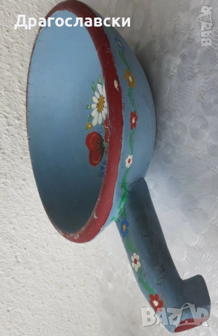 Красиви дървени, рисувани лъжица с дръжка и съд - каче, снимка 15 - Декорация за дома - 28879534