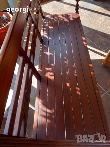 Ретро дървена пейка масив , снимка 5 - Дивани и мека мебел - 38347046