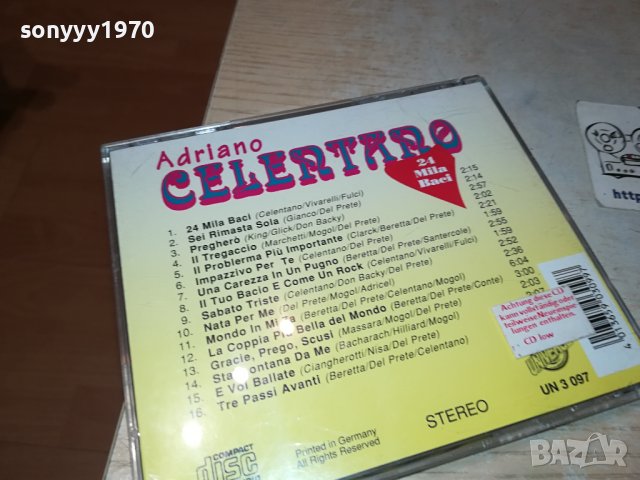 ADRIANO CELENTANO CD-ВНОС GERMANY 1312231856, снимка 9 - CD дискове - 43399345