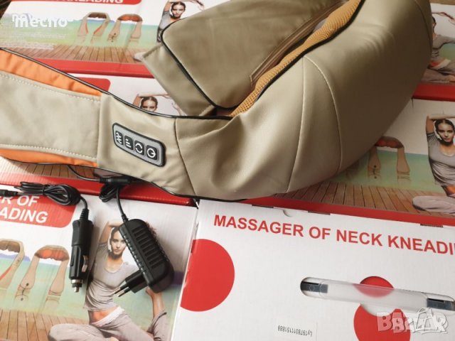 12V/220V 3D Шиацу масажор за врат гръб плешки и рамене с функция затопляне , снимка 8 - Масажори - 27360214