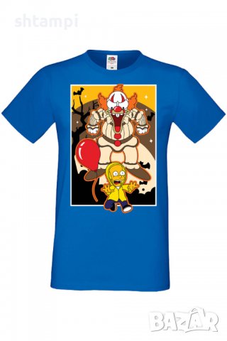 Мъжка тениска The Simpsons Krusty The Clown Pennywise 01,Halloween,Хелоуин,Празник,Забавление,Изнена, снимка 4 - Тениски - 38136483