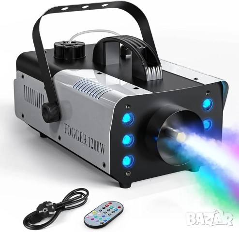 Машина за дим UKing 1200W с RGB LED осветление и дистанционно управление