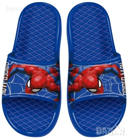 Чехли Spiderman, в син цвят , снимка 2 - Детски сандали и чехли - 48890894