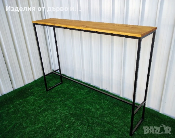 Бар маса от дърво и метал за заведения и дома , снимка 4 - Маси - 51148183