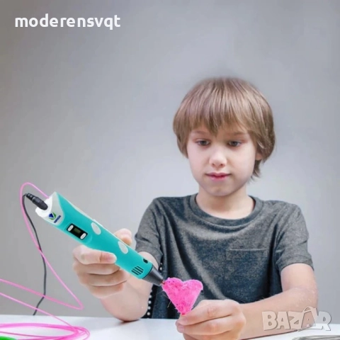 Детска 3D писалка за рисуване и моделиране, снимка 3 - Образователни игри - 51510421