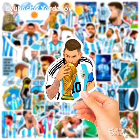 Водоустойчиви стикери 50х бр -Leo Messi/Лео Меси/Футбол, снимка 2 - Други - 43977118