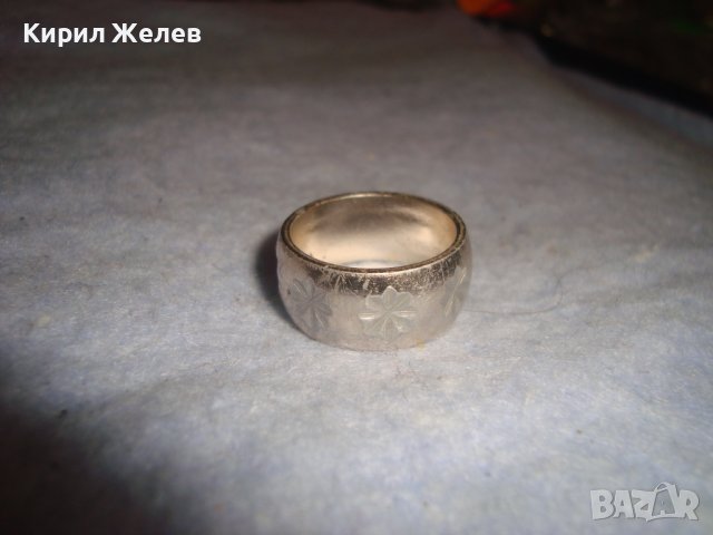 Стар СССР ПОСРЕБРЕН РЕТРО ПРЪСТЕН ТИП ХАЛКА РЪЧНО ОРНАМЕНТИРАН РЯДЪК за КОЛЕКЦИЯ 27641, снимка 7 - Антикварни и старинни предмети - 37512752