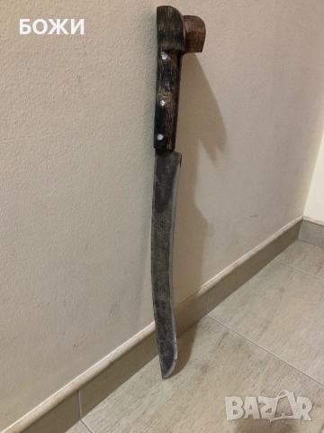 ⚔️ Масивен ръчно изработен нож 60 см – 65Г стомана, орех