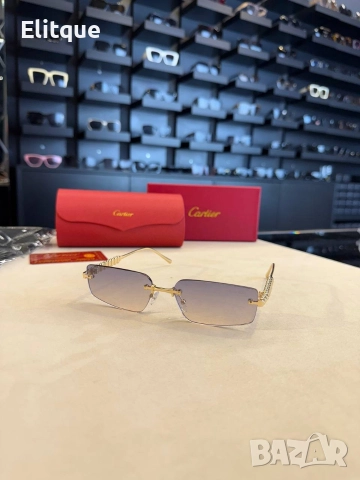 очила с черен обикновен калъф и Ув защита Gucci cartier