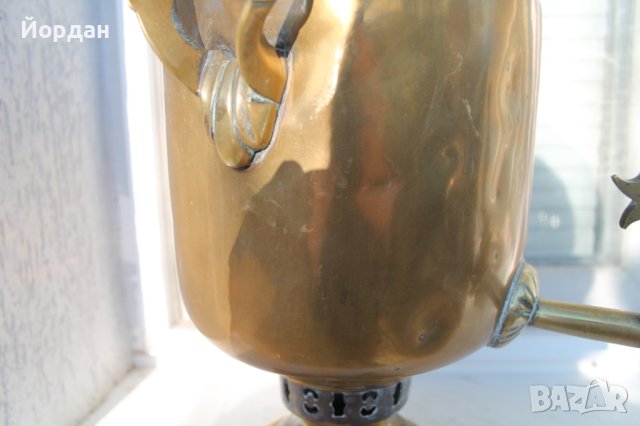 Месингов самовар за чай, снимка 3 - Антикварни и старинни предмети - 43271959