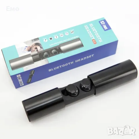 Bluetooth слушалки TWS-S2, зареждащ метален кейс с 1200mAh батерия - EP71, снимка 4 - Bluetooth слушалки - 47841734