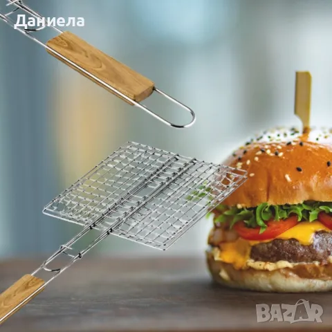 Скара за барбекю за бургери 22.5x20x52см
