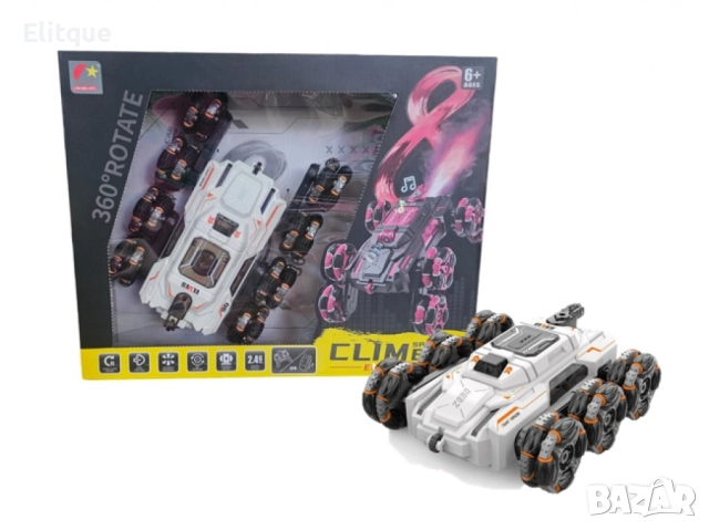 Каскадна радиоуправляема кола с преобръщащ се дизайн и светлинни ефекти, снимка 3 - Коли, камиони, мотори, писти - 52804661