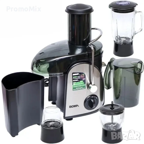 Многофункционален уред 5в1 Boma BM 6182 Блендер Фреш машина Сок Чопър Кафе мелачка, снимка 3 - Сокоизстисквачки и цитрус преси - 50615821