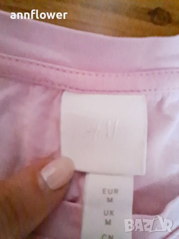 Розова тениска H&M  M, снимка 9 - Тениски - 40392132