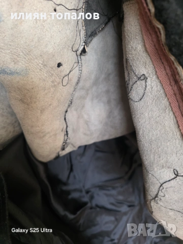 Черна шуба от плат с цяла подплата от агнешка кожа , снимка 7 - Якета - 36479456