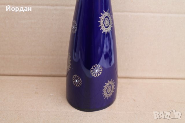 Порцеланова Немска ваза цвят кобалт, снимка 5 - Антикварни и старинни предмети - 44050241