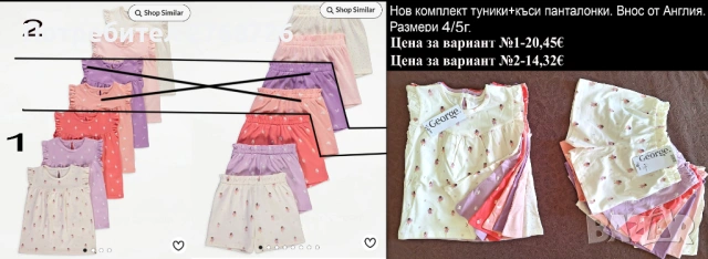 Нови ЛЕТНИ комплекти. Внос от Англия-част3, снимка 4 - Детски комплекти - 52461113