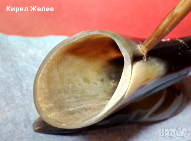 Стара ФИГУРКА КОРАБЧЕ от БИВОЛСКИ РОГ РЪЧНА МАЙСТОРСКА ХУДОЖЕСТВЕНА РЕТРО ИЗРАБОТКА 47821, снимка 6 - Колекции - 47971060