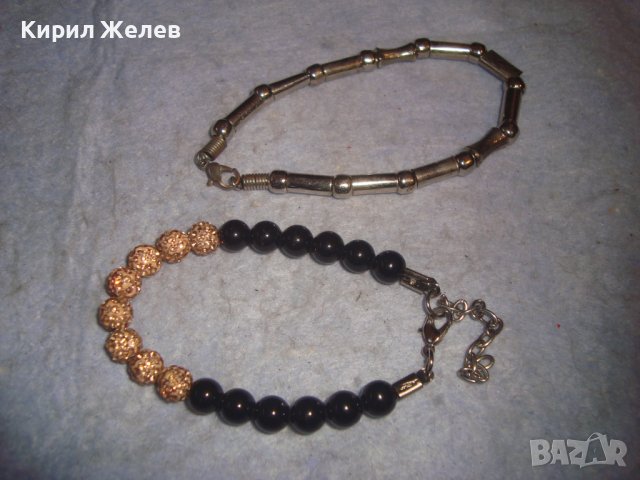 ДВЕ РЕТРО АРТ ГРИВНИ ПОСРЕБРЕНА и ТОПЧЕТА с КРИСТАЛЧЕТА ХЕНД МЕЙД БИЖУТА 18991