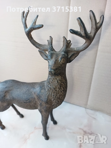 Чугунена фигура- елен, снимка 6 - Антикварни и старинни предмети - 52910475