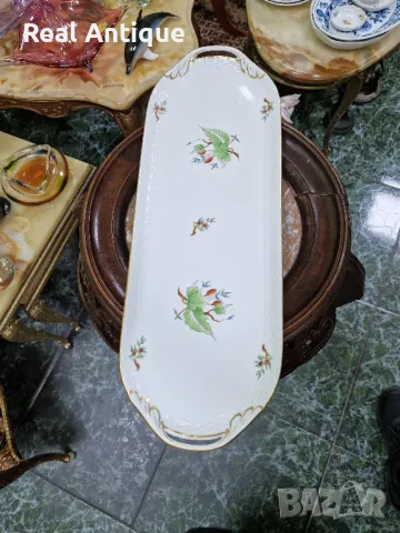 Голямо уникално антикварно колекционерско порцеланово плато Herend , снимка 4 - Декорация за дома - 47629136