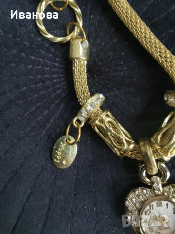 Позлатен дамски часовник Quartz гривна с цирконий, снимка 8 - Гривни - 52096530
