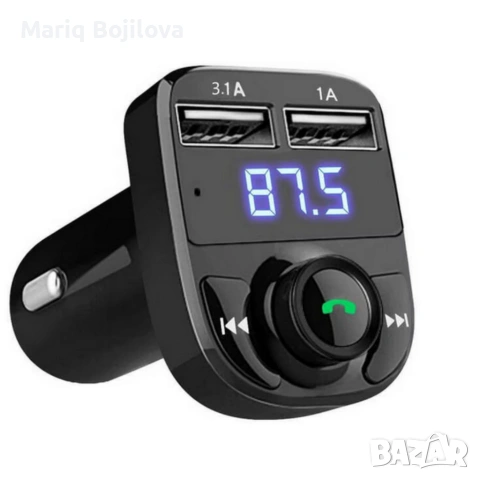 Car FM Bluetooth X8 – 5 в 1 FM трансмитер с bluetooth, двойно USB зареждане, MP3 , снимка 4 - Аксесоари и консумативи - 53048201