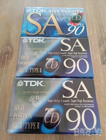 Лот от 3 бр аудио касети TDK SA90 SA 90 нови OVP