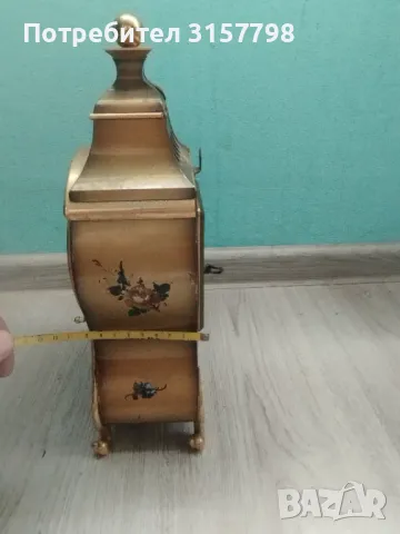 Каминен часовник в бароков стил, снимка 4 - Други ценни предмети - 47408690