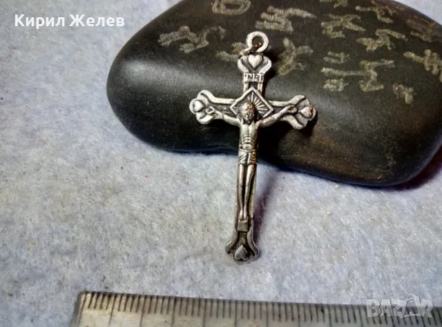 JERUSALEM СРЕБРИСТО НАГРЪДНО МЕТАЛНО КЛАСИЧЕСКО РАЗПЯТИЕ КРЪСТ КРЪСТЧЕ СПОМЕН от ЙЕРУСАЛИМ 19857, снимка 6 - Колиета, медальони, синджири - 48818598