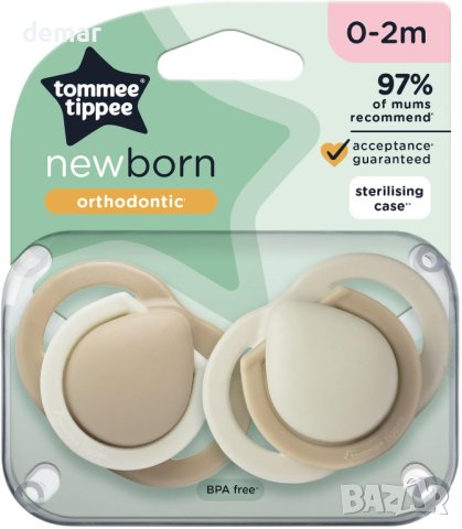 Tommee Tippee Биберон залъгалки  за новородени бебета, 0-2 месеца, 6 броя , снимка 3 - Други - 43490159
